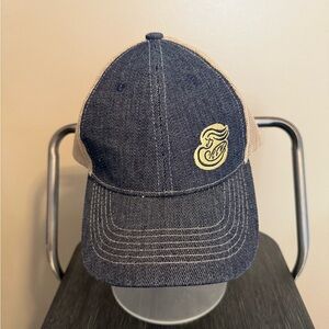 Panera Bread Restaurant Hat Logo DENIM UNIFORM WORK TRUCKER HAT CAP Adjustable